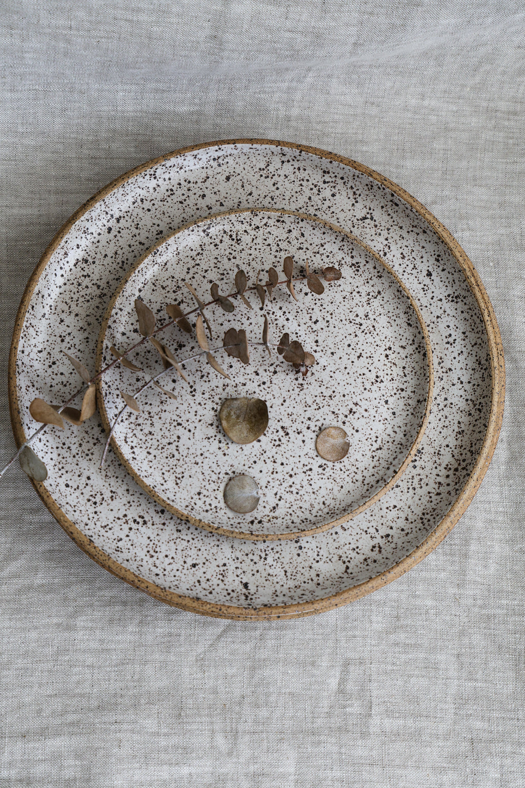 Speckled Matte White Handmade Dinner Plate, Minimalist Pottery, Ceramic, MADE TO ORDER, Dinnerware